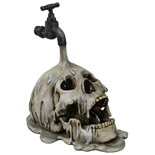 Nemesis Now Gießhahn Totenkopf Ornament Figur, Silber, One Size von Nemesis Now