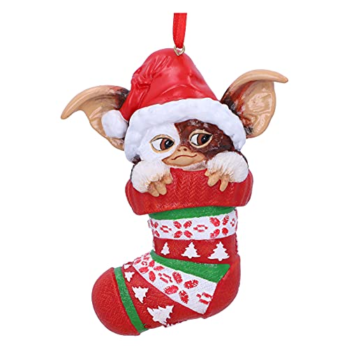 Nemesis Now Gremlins Gizmo im Strumpf zum Aufhängen, festlich, dekorativ, Weihnachten , rot, 12 cm, B5588T1, One Size von Nemesis Now