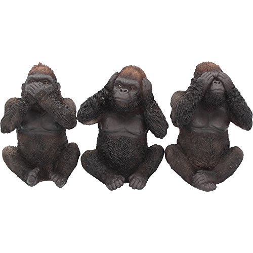 Nemesis Now H3523J7 DREI Weise Gorillas Figur 13,5cm schwarz von Nemesis Now