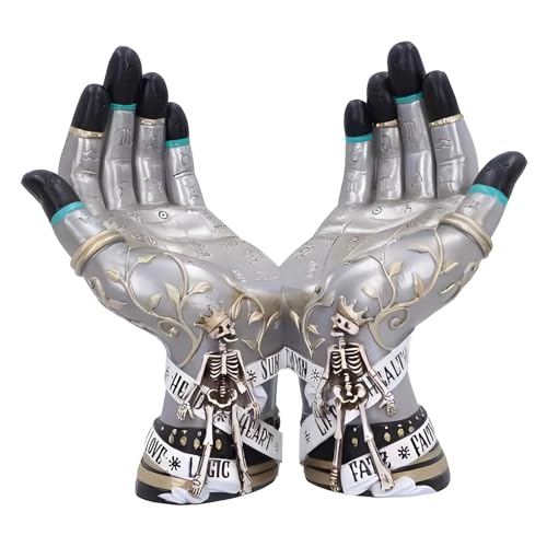 Nemesis Now Hands of The Future Kristallkugelhalter, 20 cm, silberfarben von Nemesis Now