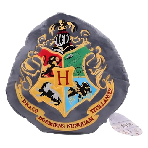 Nemesis Now Harry Potter Hogwarts-Wappen-Kissen, 40 cm, Schwarz von Nemesis Now