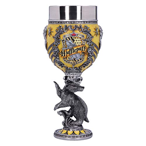 Nemesis Now Harry Potter Hufflepuff Hogwarts House Collectable Goblet, Harz, Gelb, Silber, 1.25 picometer von Nemesis Now