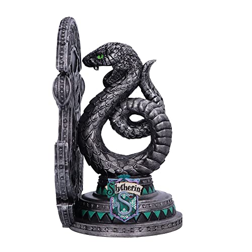 Nemesis Now Harry Potter Slytherin-Buchstütze, offizielles Lizenzprodukt, 20 cm, Kunstharz, Silber - Weihnachtsbaumanhänger von Nemesis Now