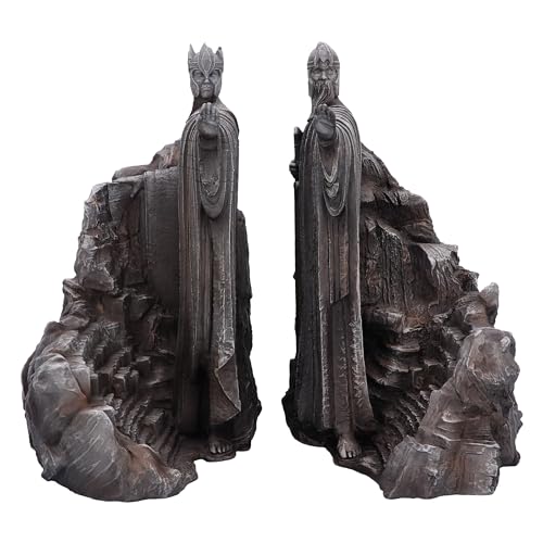 Nemesis Now Herr der Ringe Gates of Argonath Buchstützen, 19 cm, Harz, grau, offiziell Lizenziertes Herr der Ringe, Herr der Ringe Schaustück, aus feinstem Kunstharz gegossen, fachmännisch handbemalt von Nemesis Now