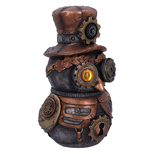 Nemesis Now Hootle Steampunk-Figur Eule mit Zylinder, 22,7 cm, Bronze, 22.7cm von Nemesis Now