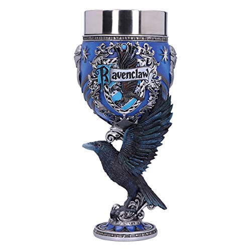 Nemesis Now House Collectable Goblet Harry Potter Ravenclaw Hogwarts-Haus-Kelch zum Sammeln, 200ml, Harz, Blau, Silber, 1 Stück (1er Pack) von Nemesis Now