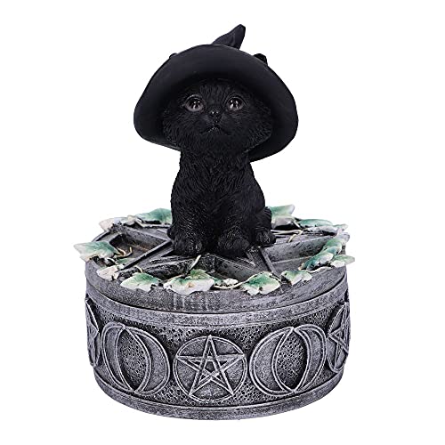 Nemesis Now Ivy Familiar Box Katzenfigur, 15 cm, Kunstharz, Schwarz von Nemesis Now