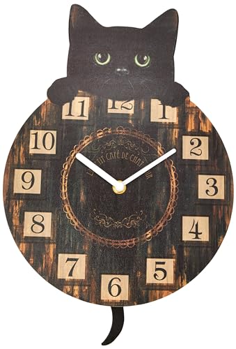Nemesis Now Kätzchen Tickin' Uhr, 25 cm, Braun von Nemesis Now
