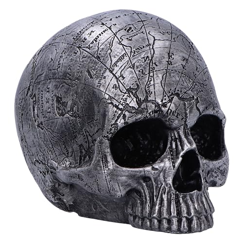 Nemesis Now Mind Map Totenkopf-Figur, 15 cm, Harz, Silber, Totenkopf-Ornament, Sammlerstück, aus feinstem Kunstharz gegossen, fachmännisch handbemalt Nemesis Now Mind Map Totenkopf-Figur, 15 cm, Harz, Silber, Totenkopf-Ornament, Sammlerstück, aus feinstem Kunstharz gegossen, fachmännisch handbemalt von Nemesis Now