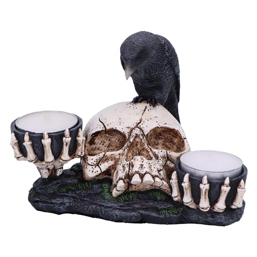 Nemesis Now Nevermore Teelichthalter Figur 15cm Harz Schwarz/Knochen Rabe auf Schädel Figur Teelichthalter Gothic Geschenkartikel aus feinstem Harz fachmännisch handbemalt Nemesis Now Nevermore Teelichthalter Figur 15cm Harz Schwarz/Knochen Rabe auf Schädel Figur Teelichthalter Gothic Geschenkartikel aus feinstem Harz fachmännisch handbemalt von Nemesis Now