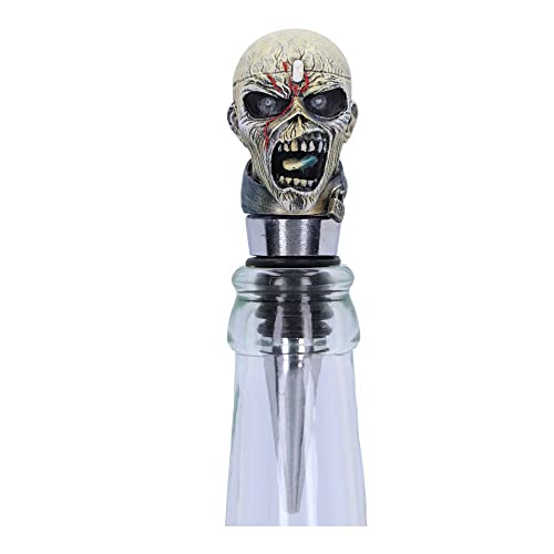 Nemesis Now Offizielles Lizenzprodukt Iron Maiden Piece of Mind Flaschenverschluss, Silber, 10 cm von Nemesis Now