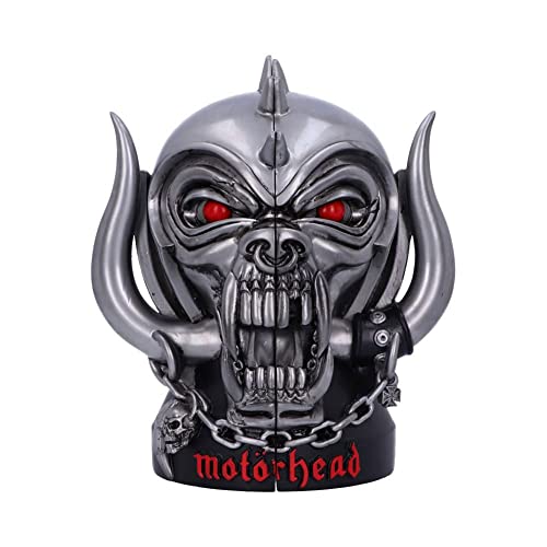 Nemesis Now Offizielles Lizenzprodukt Motorhead Warpig Snaggletooth Buchstützen, Silber, 18 cm, B5372S0, One Size von Nemesis Now