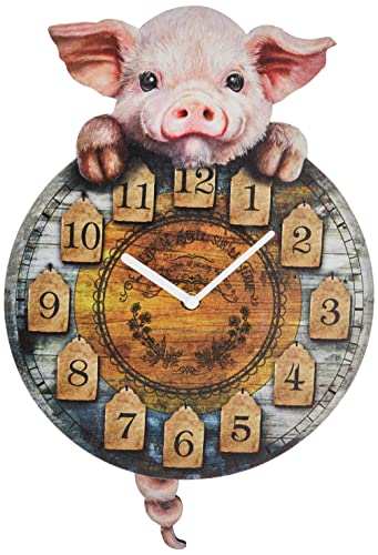 Nemesis Now Piggin' Tickin' Clock 32cm Braun, Polyresin von Nemesis Now