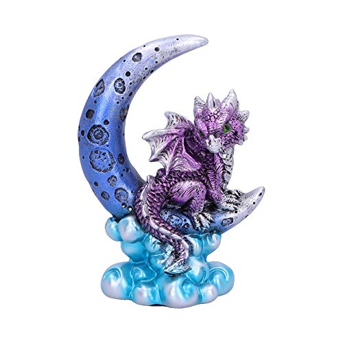 Nemesis Now Purple Crescent Creature Moon Dragon Figurine Dekofigur, Halbmond, Metallic-Violett, Polyresin, Einheitsgröße von Nemesis Now