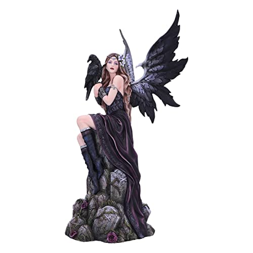 Nemesis Now Ravina Figur 38 cm, Kunstharz, Rabenfee, Gothic-Fantasy-Merchandise, aus feinstem Harz gegossen, handbemalt, schwarz von Nemesis Now