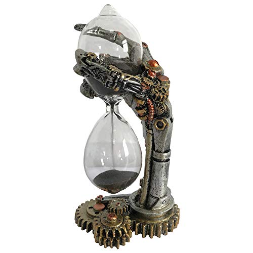 Nemesis Now Steampunk Time Skeletal Sanduhr, silberfarben, 16 cm von Nemesis Now
