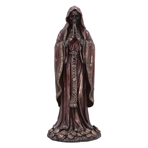 Nemesis Now Santisima Muerte Figur, 19 cm, Kunstharz, Rot/Bronze, Rot betender Heiliger des Todes, mexikanische kulturelle Ikonenfigur, aus feinstem Harz gegossen, fachmännisch handbemalt von Nemesis Now