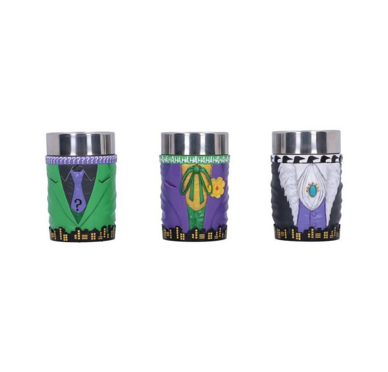 Nemesis Now Schnapsglas DC Comics Schnapsgläser Batman Super-Villains 3er-Pack, Offiziell lizenziert von Nemesis Now