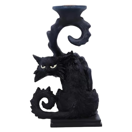 Nemesis Now Spite Black Cat Kerzenhalter, 18,5 cm von Nemesis Now
