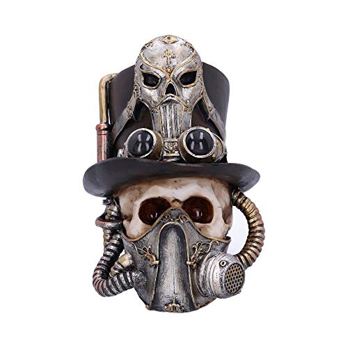 Nemesis Now Steampunk Breathe Easy Venezianische Maske Totenkopf Ornament, Silber, 19,5 cm von Nemesis Now