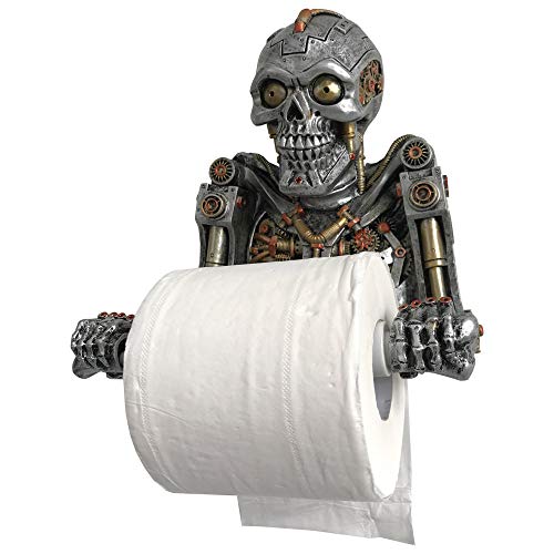 Nemesis Now Steampunk Humanooid Helper Toilettenpapierhalter, Polyresin, Silber, Einheitsgröße von Nemesis Now