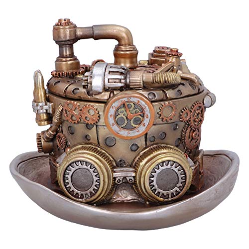 Nemesis Now Steampunk-Hut-Aufbewahrungsbox, 14,5 cm, bronzefarben/silberfarben von Nemesis Now