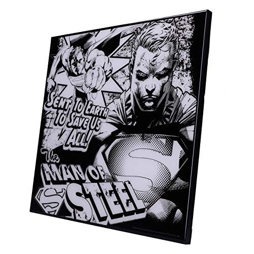 Nemesis Now Superman The Man of Steel Comic Graustufen, kristallklar, schwarz weiß, 32 cm von Nemesis Now