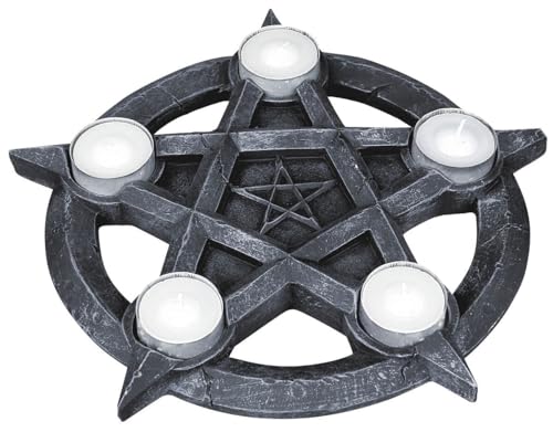 Nemesis Now Teelichthalter Pentagramm 32cm grau Nemesis Now Teelichthalter Pentagramm 32cm grau von Nemesis Now