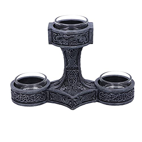 Nemesis Now Thors Hammer Unisex Kerzenständer Standard Polyresin Gothic, Wikinger von Nemesis Now