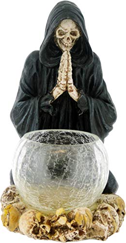 Nemesis Now Teelichthalter mit Gebetskerze, 24 cm, Schwarz Nemesis Now Teelichthalter mit Gebetskerze, 24 cm, Schwarz von Nemesis Now