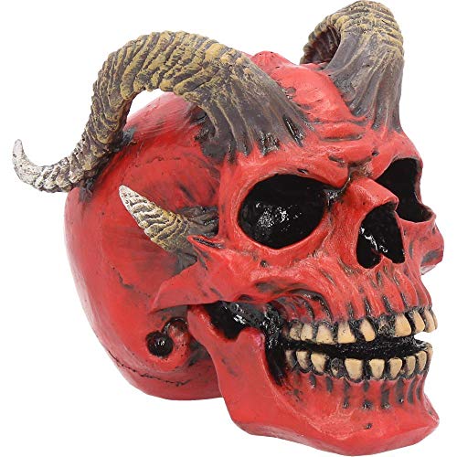 Nemesis Now Tenacious Demon Skull Figur, 13,3 cm, Rot von Nemesis Now