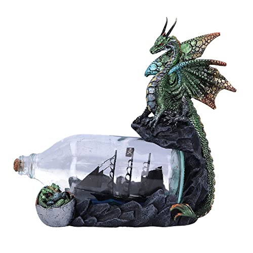 Nemesis Now The Adventure Dragon Flaschenfigur, Grün, 22 cm (U6005V2) von Nemesis Now