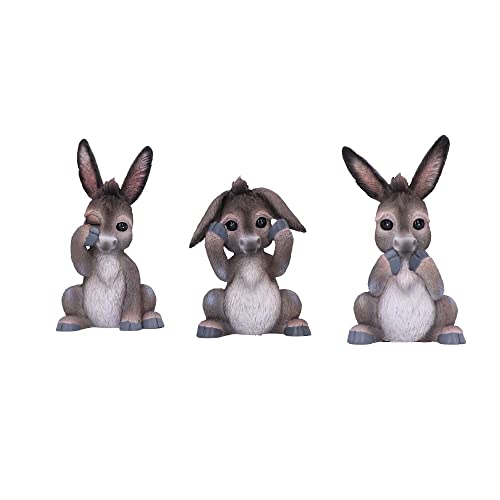 Nemesis Now Three Wise Donkeys, grau, 11 cm von Nemesis Now