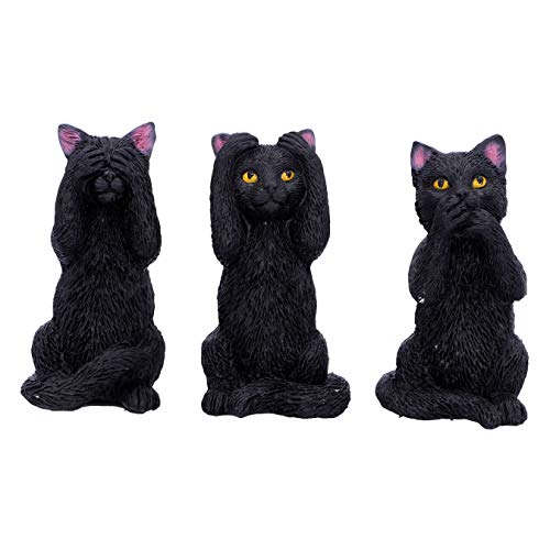 Nemesis Now U4802P9 Three Wise Katze, 8,5 cm, Schwarz von Nemesis Now