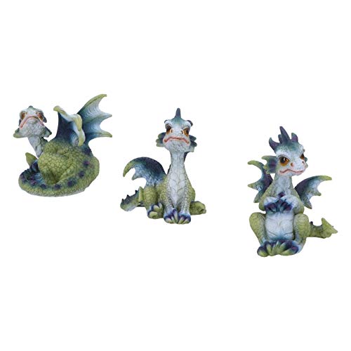 Nemesis Now Triple Trouble Kleines Set mit DREI Drachen-Figuren, grün, 15.5cm von Nemesis Now