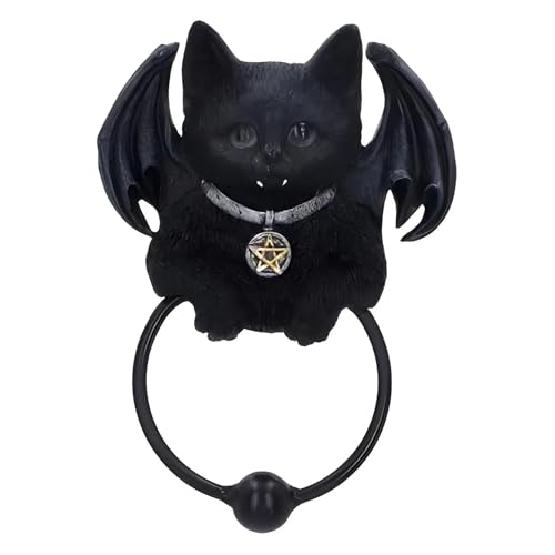 Nemesis Now Türklopfer, Vampuss, Katze, Schwarz, 20 cm, Metall von Nemesis Now