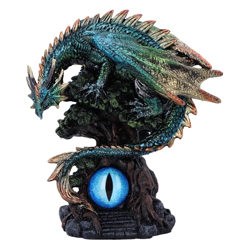 Nemesis Now Waldseher 16 cm, Harz, blau, Drachenfigur, Blauer Drachen-Ornament, Sammlerstück, Drachen-Geschenkware, gegossen aus feinstem Harz, fachmännisch handbemalt von Nemesis Now