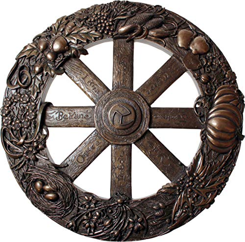 Nemesis Now Wandschild Wheel of The Year, 33 cm, bronzefarben von Nemesis Now
