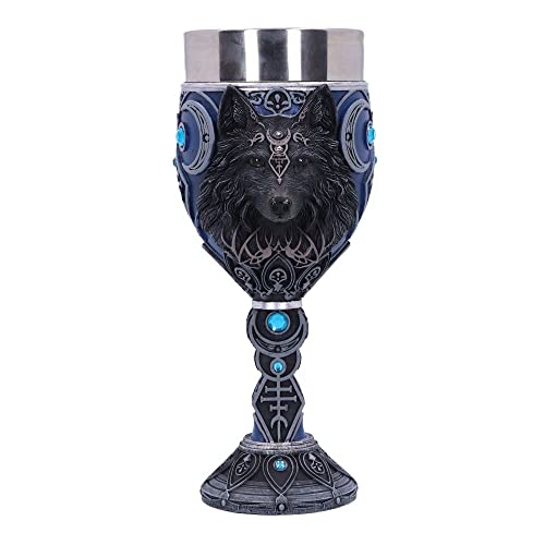 Nemesis Now Wolf Moon Kelch, Blau, 19,5 cm, B5868V2 von Nemesis Now