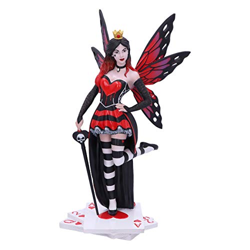 Nemesis Now Wonderland Fairies Figur Königin der Herzen rote Karte, Harz, 26 cm von Nemesis Now