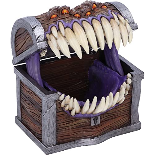 Nemesis Now Würfelbox, 11,3 cm Offiziell lizenzierte Dungeons & Dragons Mimic Würfel-Aufbewahrungsbox, Kunstharz, braun, 11.3cm von Nemesis Now