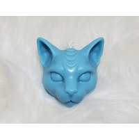 Mondphasen Katzenkerze Individuelle Duftkerze, Gothic Sojawachskerze von NemesisBoutique