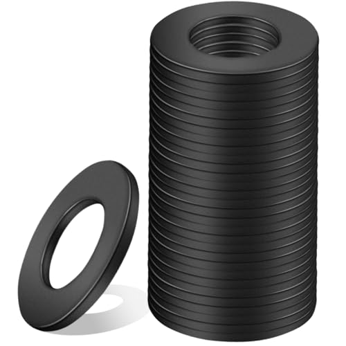 Nenull Unterlegscheiben M10 x 20mm Flache Unterlegscheiben Schwarz 30 Stk Karosseriescheiben Distanzscheiben Kohlenstoffstahl Dichtung Beilagscheiben für Reparaturen zu Hause Schrauben Gewindestange von Nenull