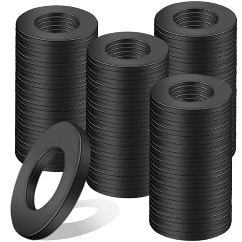 Nenull Unterlegscheiben M6 x 12mm Flache Unterlegscheiben Schwarz 120 Stk Karosseriescheiben Distanzscheiben Kohlenstoffstahl Dichtung Beilagscheiben für Reparaturen zu Hause Schrauben Gewindestange von Nenull