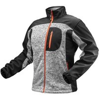 NEO Herren-Strickjacke grau mit Softshell XXL von Neo
