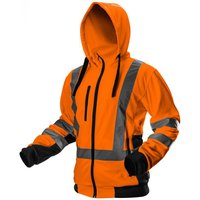 Warnjacke mit Reflektionsstreifen 100% Polyester orange XL/56 - Orange von Neo