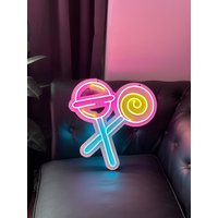 Neon Lutscher | Dekor Candy Kinderzimmer Custom Shop Led Lollipops Lichtzeichen Led-Schild Wanddekoration von NeoFoxNeon