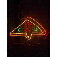 Pizza Leuchtreklame | Slice Led Zeichen Restaurant Dekor Neon Wand Shop Schild von NeoFoxNeon