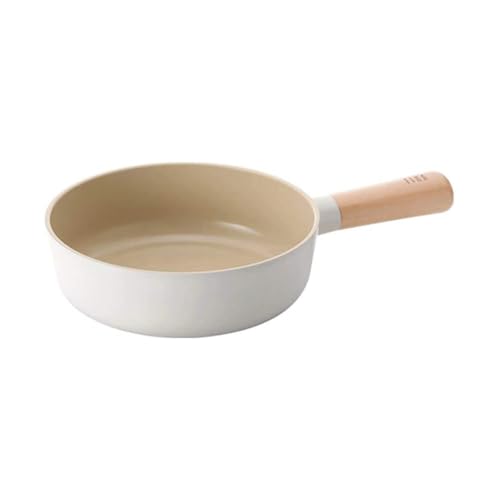 NEOFLAM FIKA Mini-Wok für Herd und Induktion, Griff aus Naturholz und Antihaft-Keramikbeschichtung, hergestellt in Korea, 18 cm, 17,8 cm von Neoflam