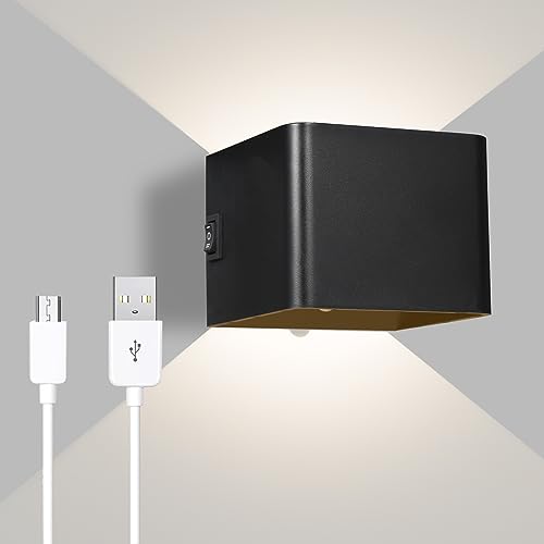 Neoglint 5w Led Innen Wandlampe,Led-wandleuchte Mit Bewegungssensor, Unterstützt Usb-aufladung,eingebauter 2000-mah-akku,geeignet Für Flure, Terrassentüren, Schlafzimmer, Gärten, Wege Usw. von Neoglint